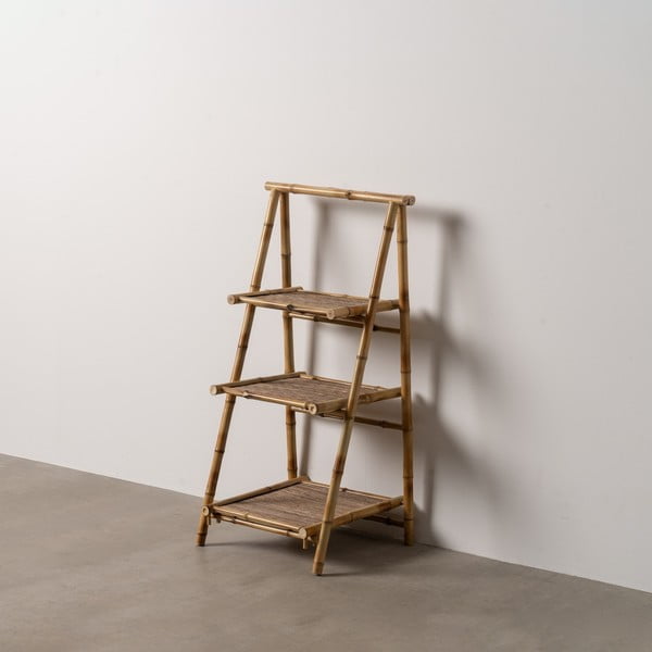 Bambusový regál v přírodní barvě 48x100x45 cm Manali – Ixia-image-1
