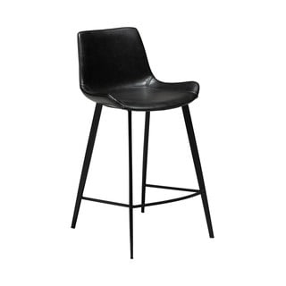 Černá barová židle z imitace kůže DAN–FORM Denmark Hype, výška 91 cm