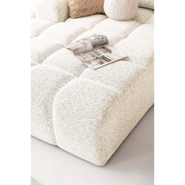 Krémová rozkládací modulární rohová pohovka s úložným prostorem (levý roh) Lulu – Miuform-image-3