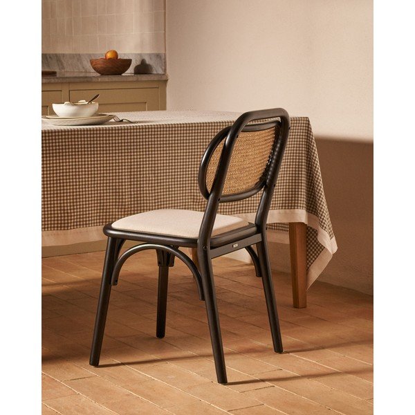 Černo-béžová jídelní židle Doriane – Kave Home-image-1