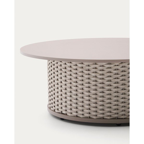 Kovový kulatý zahradní konferenční stolek ø 99 cm Sedalis – Kave Home-image-3