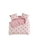 Růžové povlečení na jednolůžko/prodloužené s prostěradlem/3dílné 160x220 cm Red Heart – Mila Home