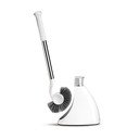 Bílá ocelová WC štětka - simplehuman