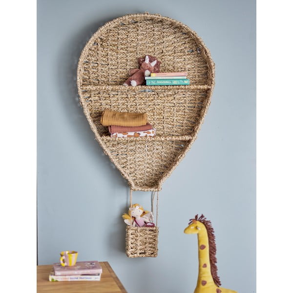 Dětská nástěnná knihovna z mořské trávy v přírodní barvě 59x105 cm Ditter – Bloomingville Mini-image-1