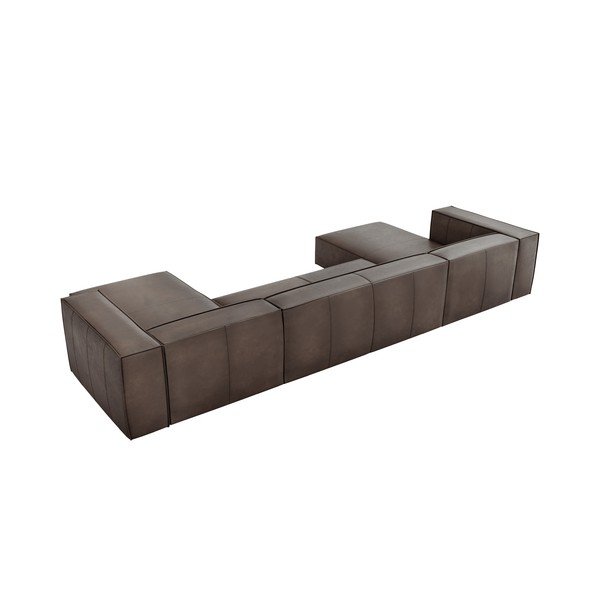 Hnědá kožená rohová pohovka (do "U") Madame – Windsor & Co Sofas-image-3
