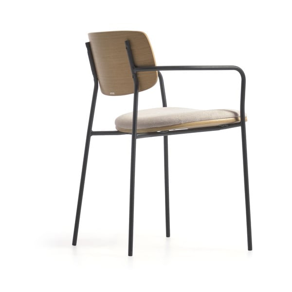 Jídelní židle v černo-přírodní barvě Maureen – Kave Home-image-4