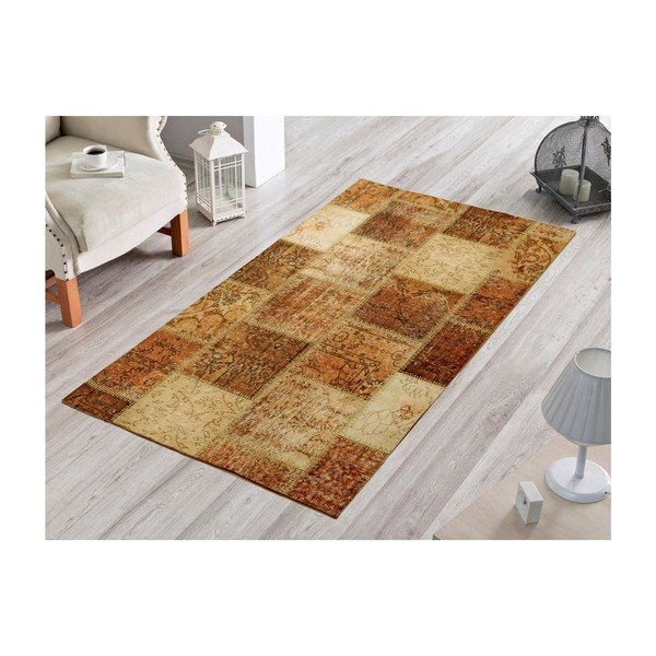 Koberec Patchwork Coffee, 80x120 cm