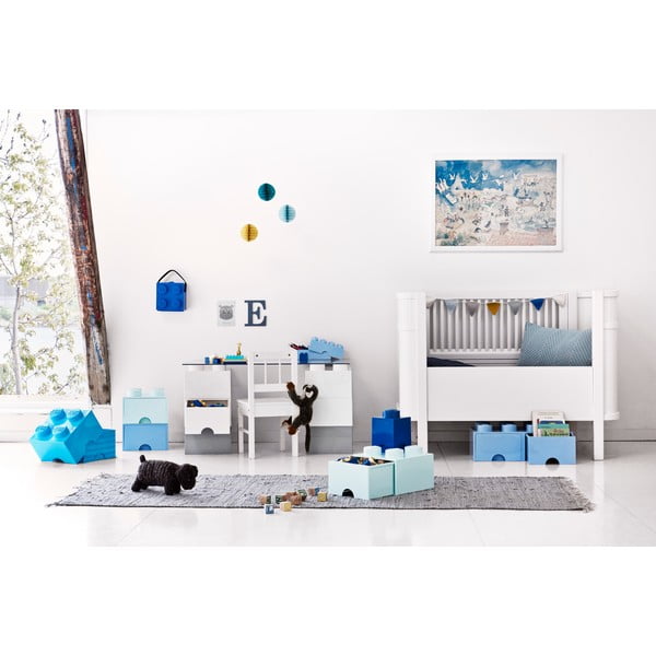 Světle modrý úložný box se dvěma šuplíky LEGO®-image-3