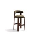 Zelená/v tmavě přírodní barvě barová židle z jasanového dřeva (výška sedáku 75 cm) Granite – Kave Home