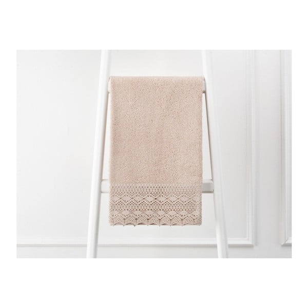 Hnědý ručník z čisté bavlny Madame Coco, 50 x 76 cm