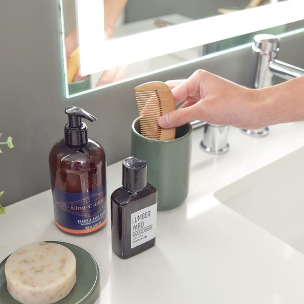 Zelený keramický kelímek na zubní kartáčky iDesign Vanity-image-2