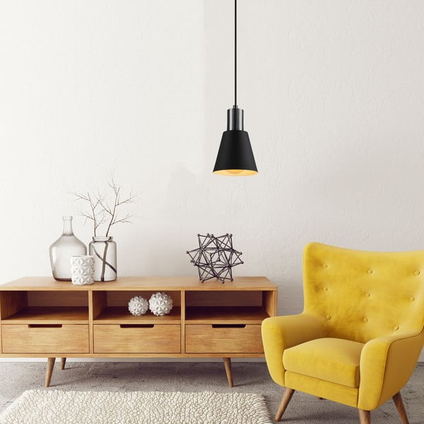 Černé závěsné svítidlo ø 14 cm Kem – Opviq lights-image-1