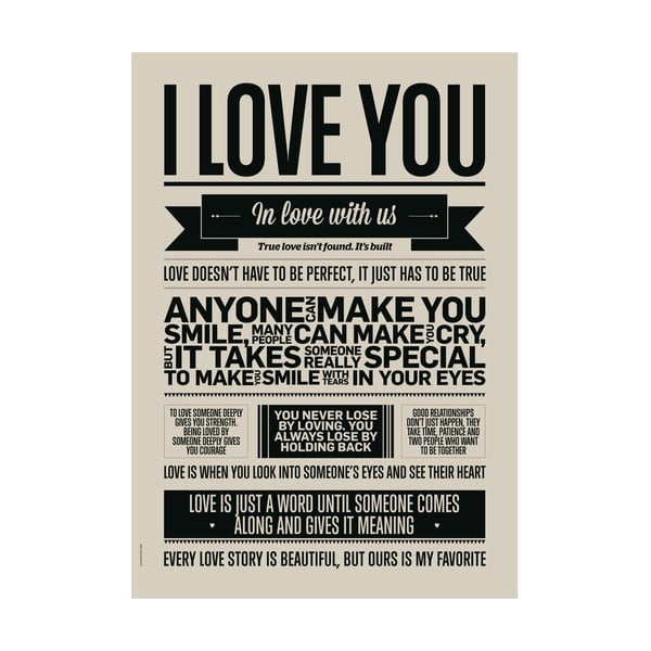 Autorský plakát I Love You, A3