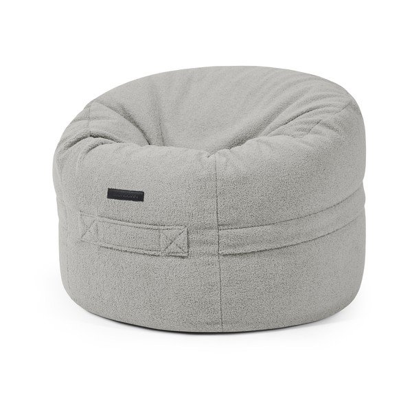 Světle šedý dětský sedací vak z textilie bouclé Roll 80 – SLOWDOWN