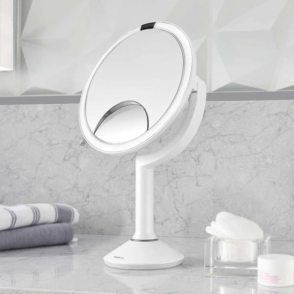 Kosmetické zvětšovací zrcadlo s osvětlením (5x) ø 20 cm Sensor Trio – simplehuman-image-3
