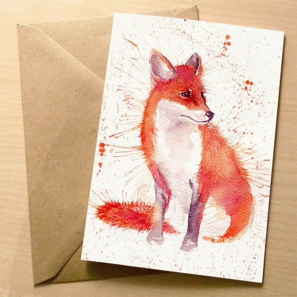 Přáníčko Wraptious Splatter Fox