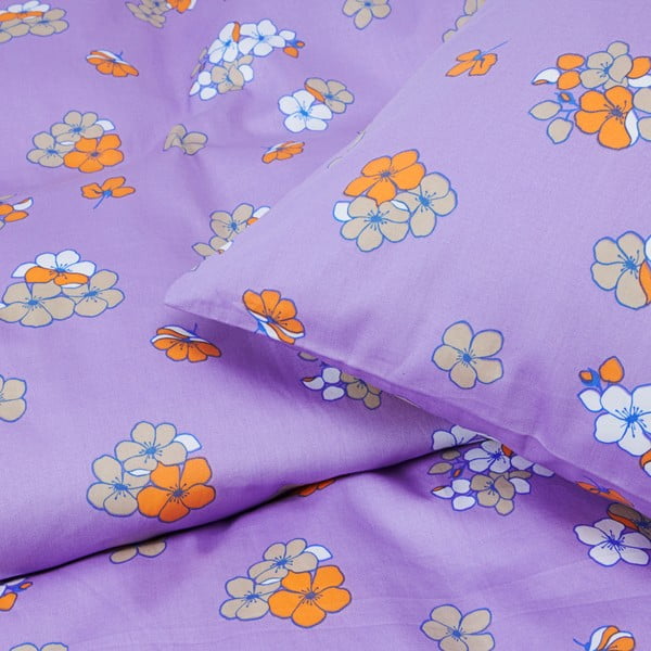 Povlečení na jednolůžko z bavlněného saténu v levandulové barvě 140x200 cm Grand Pleasantly – JUNA-image-2