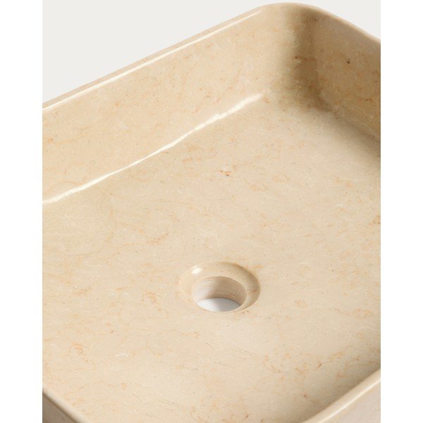 Béžové kamenné umyvadlo 55x35 cm Darnen – Kave Home-image-4