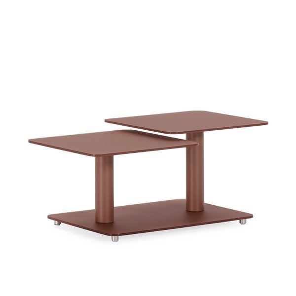 Skleněný konferenční stolek v terakotové barvě 54x115 cm Elvi – Marckeric