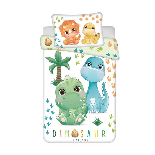 Bavlněné dětské povlečení do postýlky 100x135 cm Dino – Jerry Fabrics