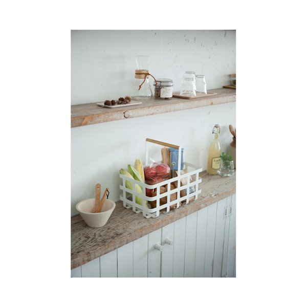 Bílý úložný košík YAMAZAKI Tosca-image-1