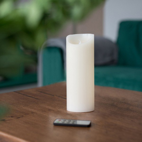 LED svíčka s dálkovým ovládáním DecoKing Wax, výška 20 cm-image-1