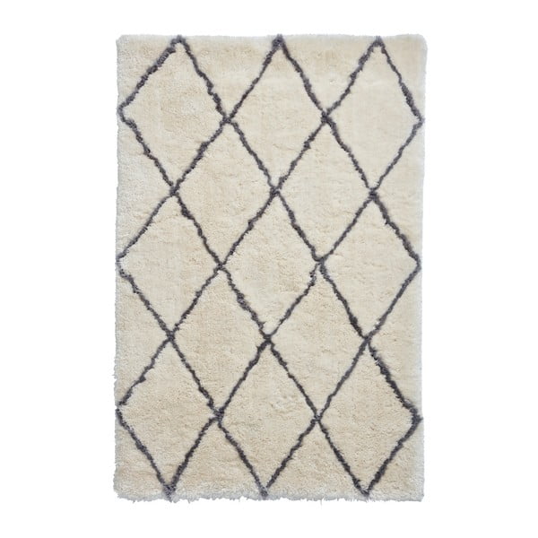 Krémově bílý koberec s šedými detaily Think Rugs Morocco, 120 x 170 cm