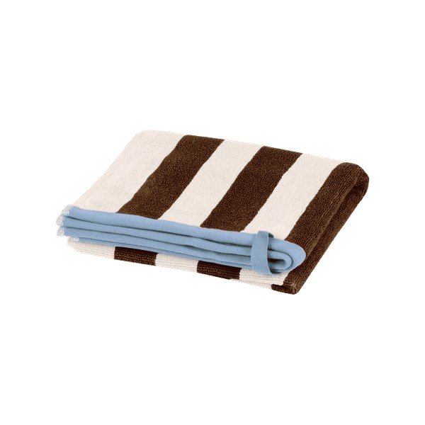 Hnědý/krémový froté bavlněný ručník 50x80 cm Gobo – noo.ma