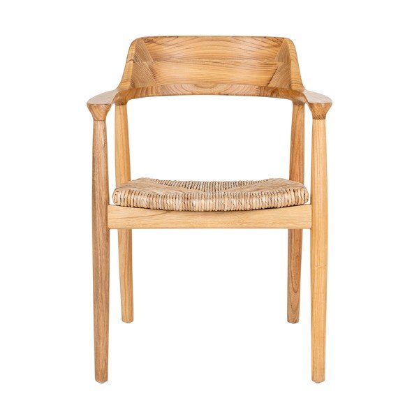 Jídelní židle s područkami z masivního dřeva v přírodní barvě Getafe – House Nordic-image-4