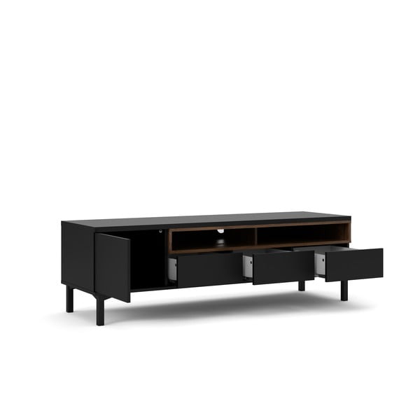 Černý TV stolek 156x48x48 cm Roomers – Tvilum-image-4