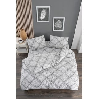 Šedé povlečení na jednolůžko/prodloužené s prostěradlem/3dílné 160x220 cm Geometric – Mila Home