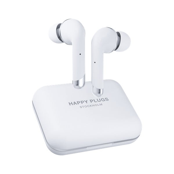 Bílá bezdrátová sluchátka Happy Plugs Air 1 Plus In-Ear