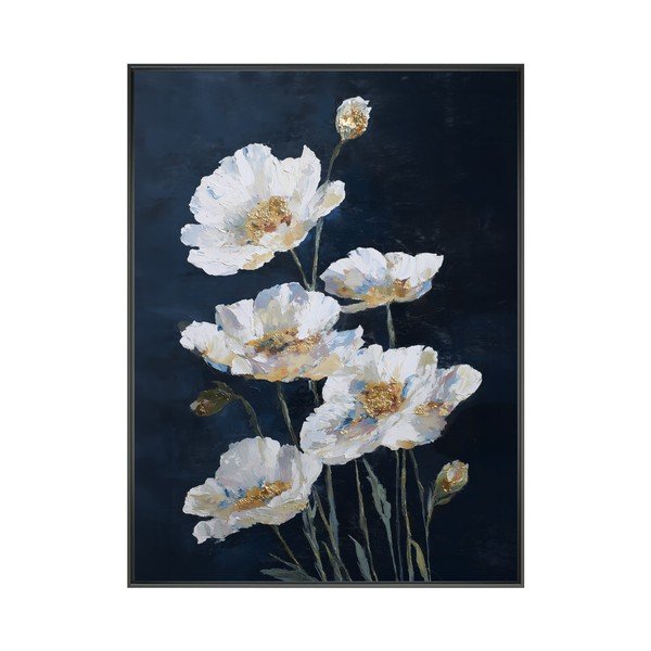 Tištěný obraz s rámem 60x80 cm White Poppies – Styler