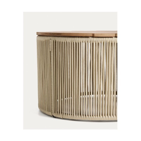 Kulatý zahradní konferenční stolek s deskou z akácie ø 70 cm Dandara – Kave Home-image-3