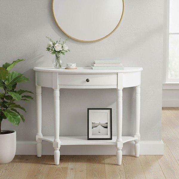 Bílý konzolový stolek z borovicového dřeva 32x93 cm Heritage – Premier Housewares-image-1