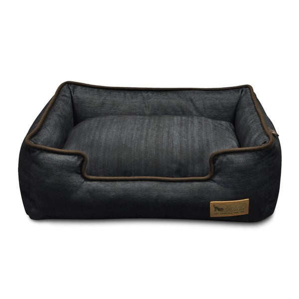Tmavě modrý pelíšek pro psa 100x75 cm Lounge Bed Denim Medieval Blue / Dark Chocolate L – P.L.A.Y.-image-4