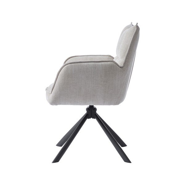 Krémová čalouněná jídelní křesla v sadě 2 ks Marilla – Unique Furniture-image-3