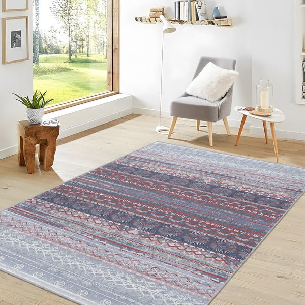 Fialovo-šedý pratelný koberec 80x150 cm Vintage Stripe – Mila Home-image-2