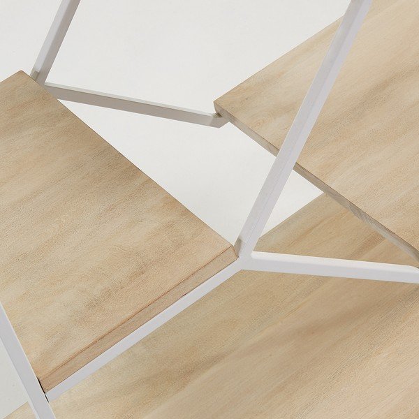 Menší bílá knihovna s policemi z mangového dřeva Kave Home Pyke-image-2