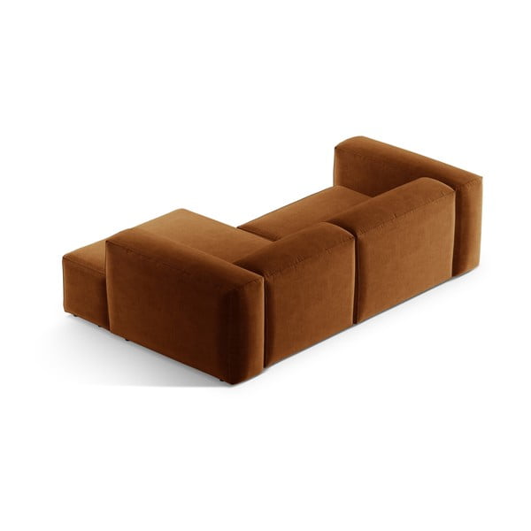 Rohová pohovka v cihlové barvě (pravý roh/s lenoškou) Bergamo – Cosmopolitan Design-image-4