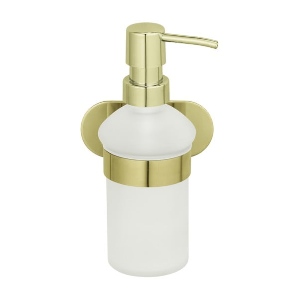 Samodržící dávkovač mýdla z nerezové oceli ve zlaté barvě 0.2 l Orea Gold – Wenko-image-2