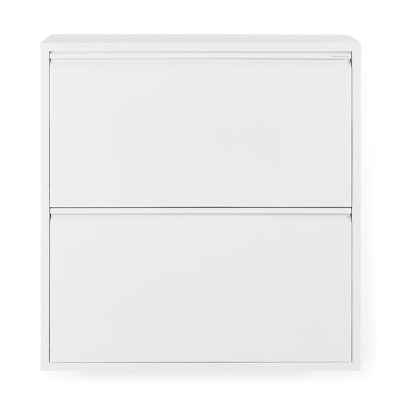 Bílý kovový výklopný botník 75x77,5x22,5 cm Billy – Spinder Design-image-3