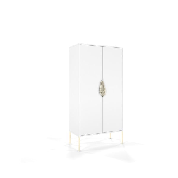 Bílá šatní skříň 80x160 cm Merlin - Skandica-image-2