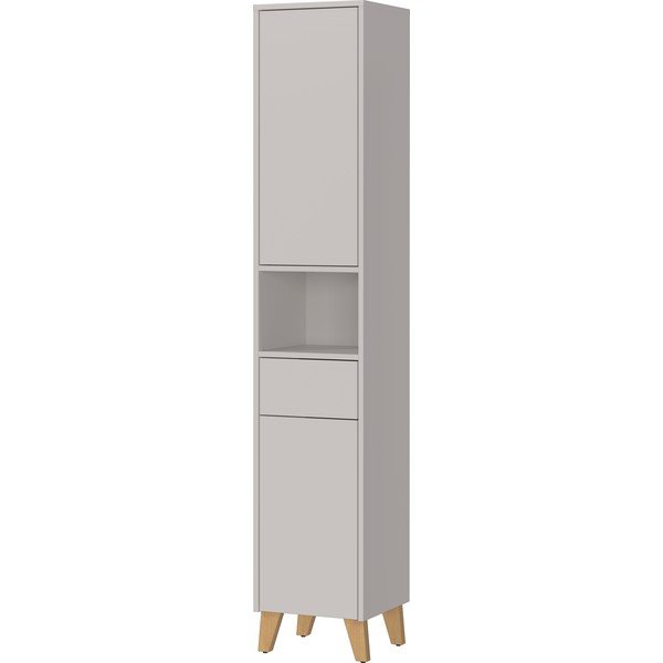 Krémová matná vysoká koupelnová skříňka 33x181 cm Arnea – Germania