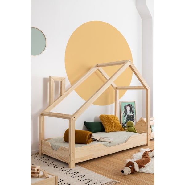 Domečková postel z borovicového dřeva Adeko Luna Bek, 80 x 160 cm-image-1