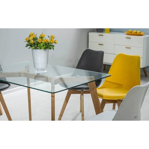 Bílá židle s dubovými nohami Signal Kris-image-2