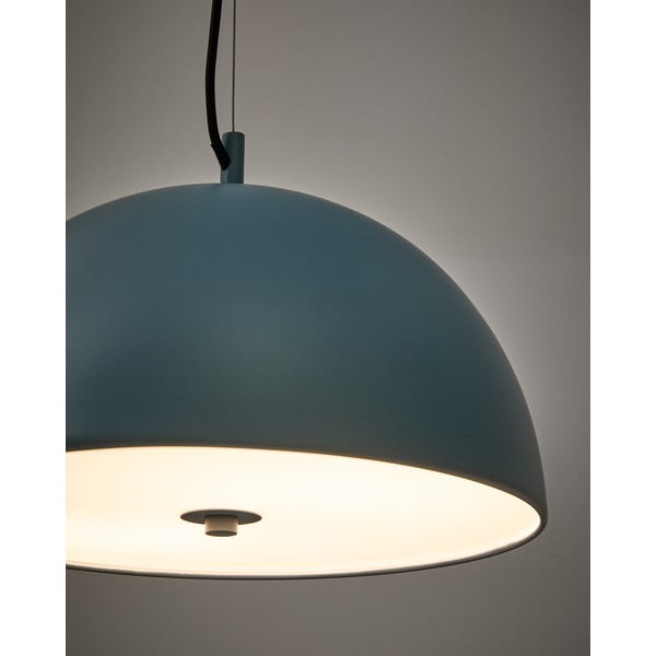 Modré závěsné svítidlo s kovovým stínidlem ø 39,5 cm Catlar – Kave Home-image-2