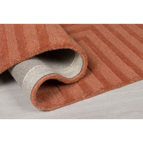 Oranžový vlněný koberec Flair Rugs Estela, 160 x 230 cm-image-3