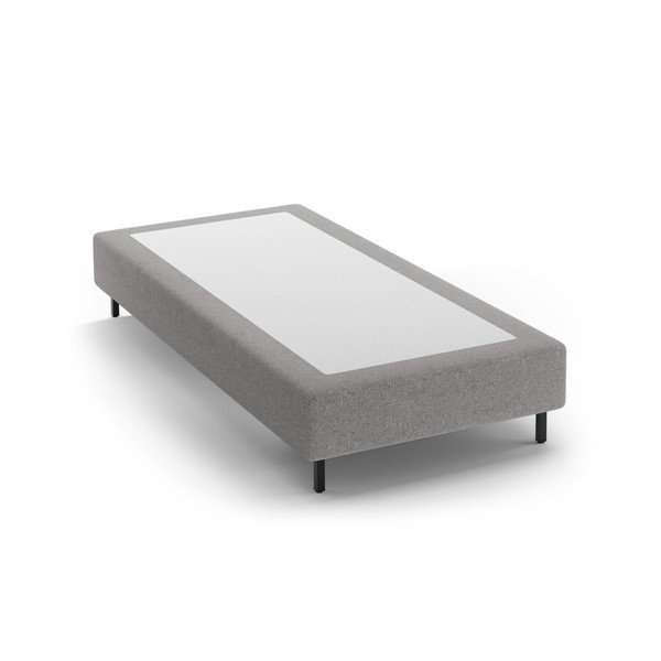 Šedá čalouněná jednolůžková postel bez čela 90x200 cm Whale – Micadoni 