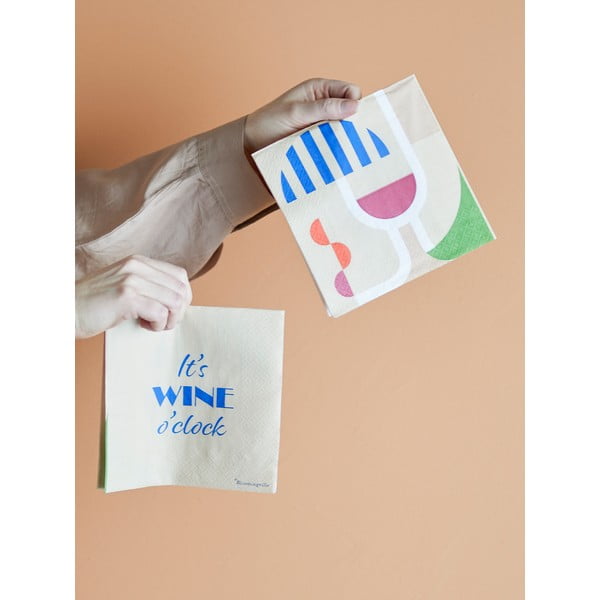 Papírové ubrousky v sadě 20 ks Wine – Bloomingville-image-1